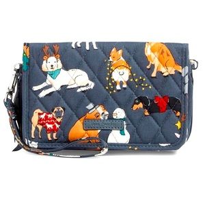 Vera Bradley Holiday Dogs RFID Convertible Crossbody Bag